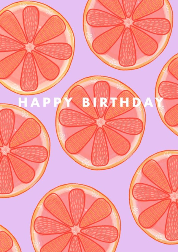 Grapefruit Birthday Card created by ClaudiaIllustrates