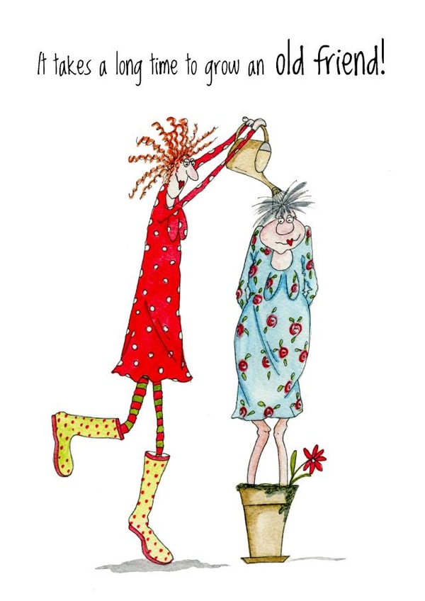 Getting older fun birthday card for special friend. created by Sarah Boddy