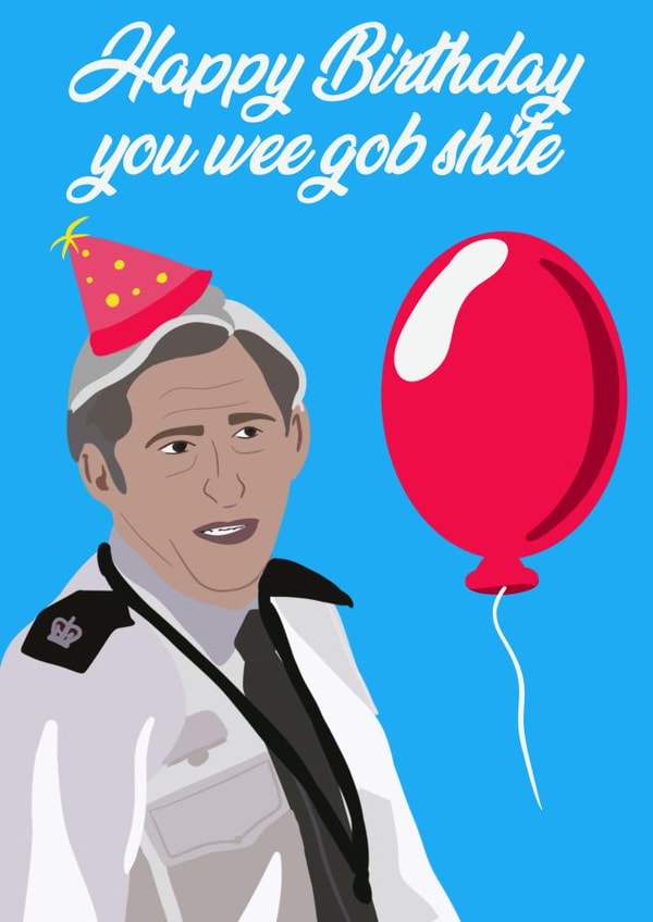 Rude Line of Duty Birthday Card created by Lucy Digital Designs