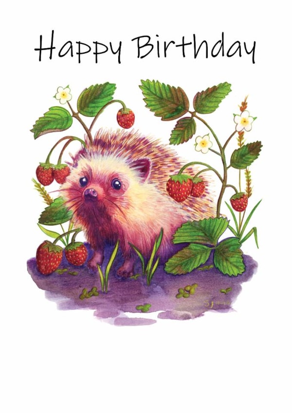 Cute Woodland Hedgehog Birthday Card created by Samantha Josephine