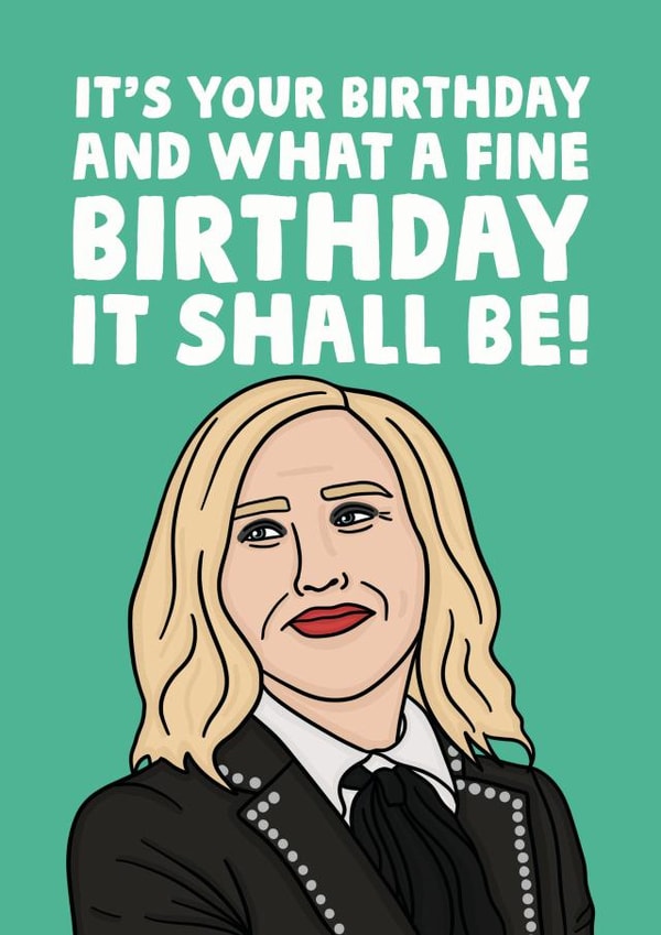 Moira Rose Schitts Creek Birthday Card created by Studio Doodles