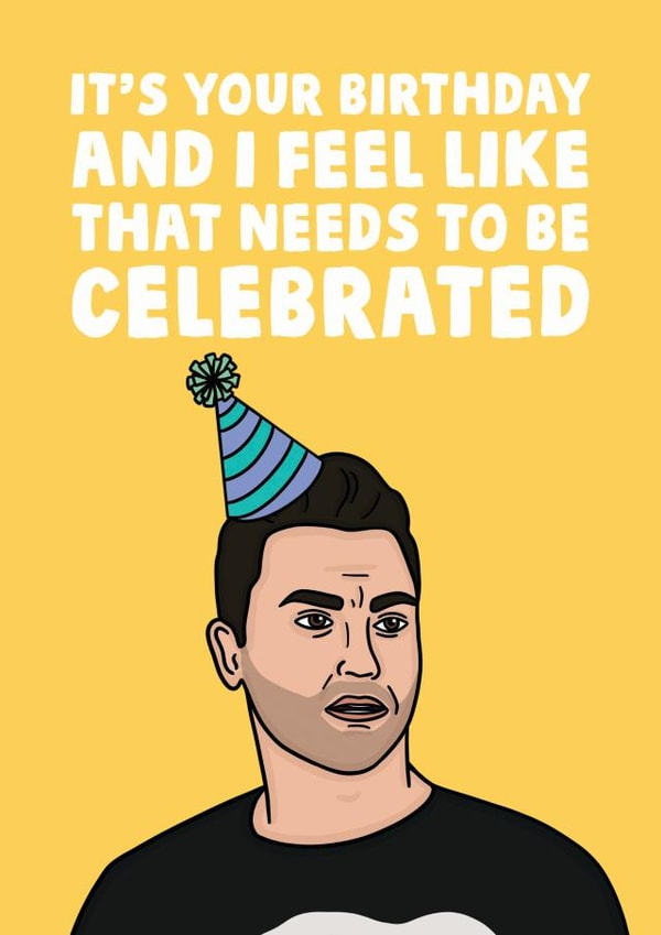 David Rose Schitts Creek Birthday Card 1000 created by Studio Doodles