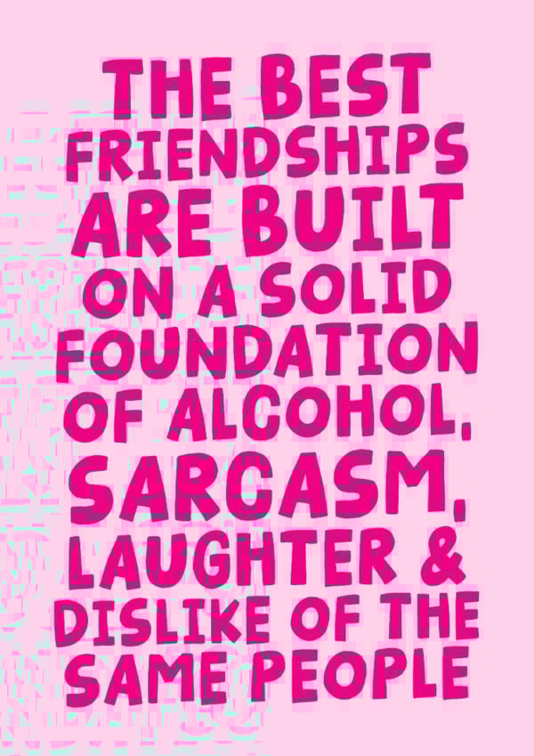 Funny Friendship Card - Galentine's Card - The best Frienships created by Studio Doodles