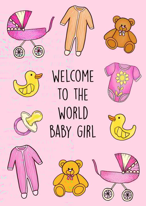 Welcome to the World Baby Girl created by Poppy & Mabel