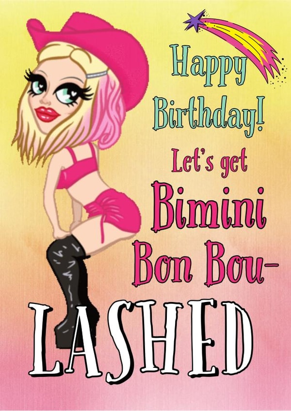 Bimini Bon Boulash Birthday card created by Miss Fleur Tashus