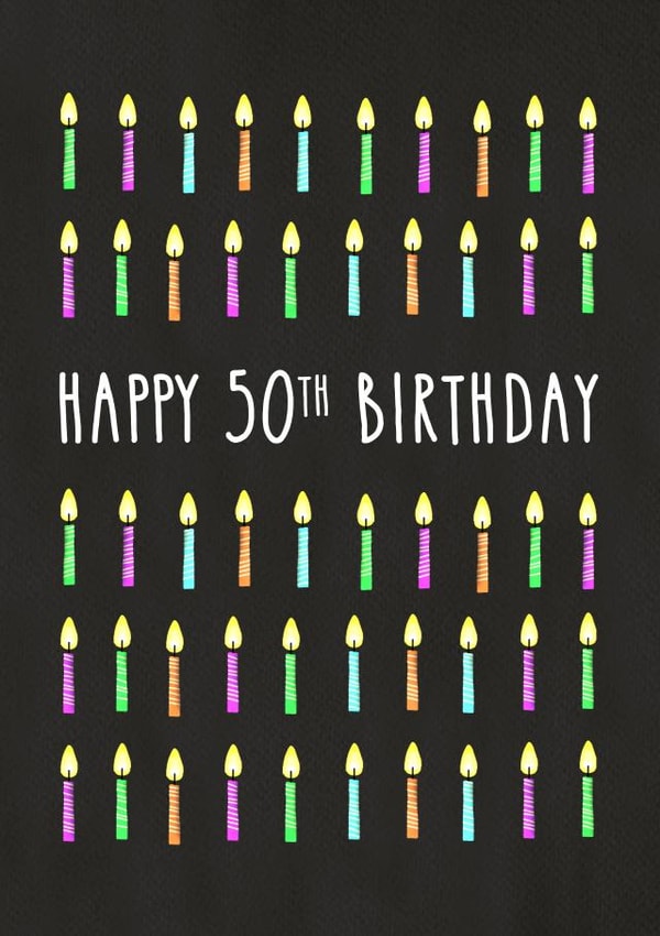 50th Birthday Candles created by All The Best