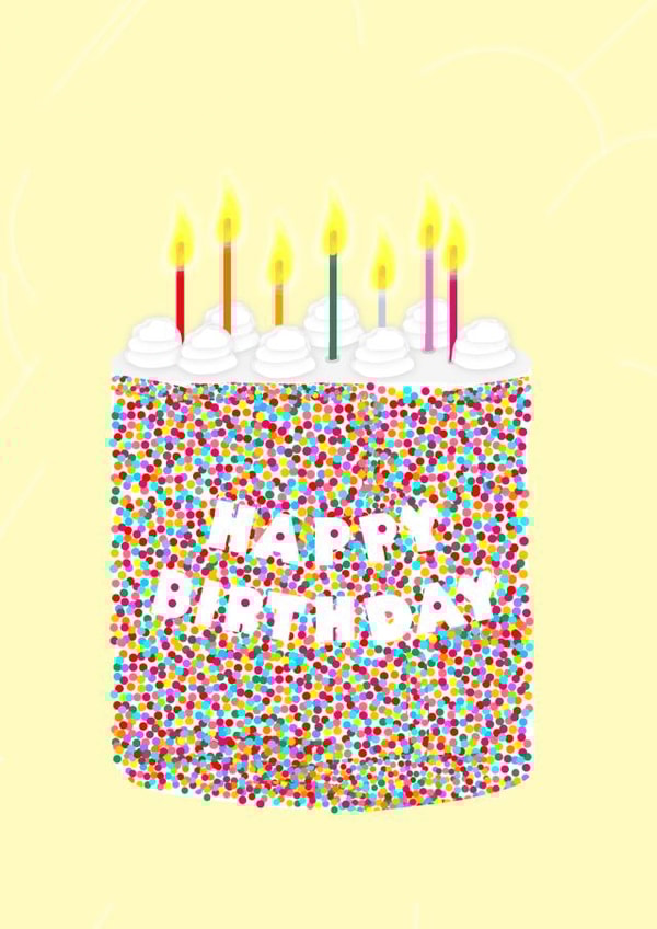 Sprinkle Cake Birthday Card created by August Skies Designs