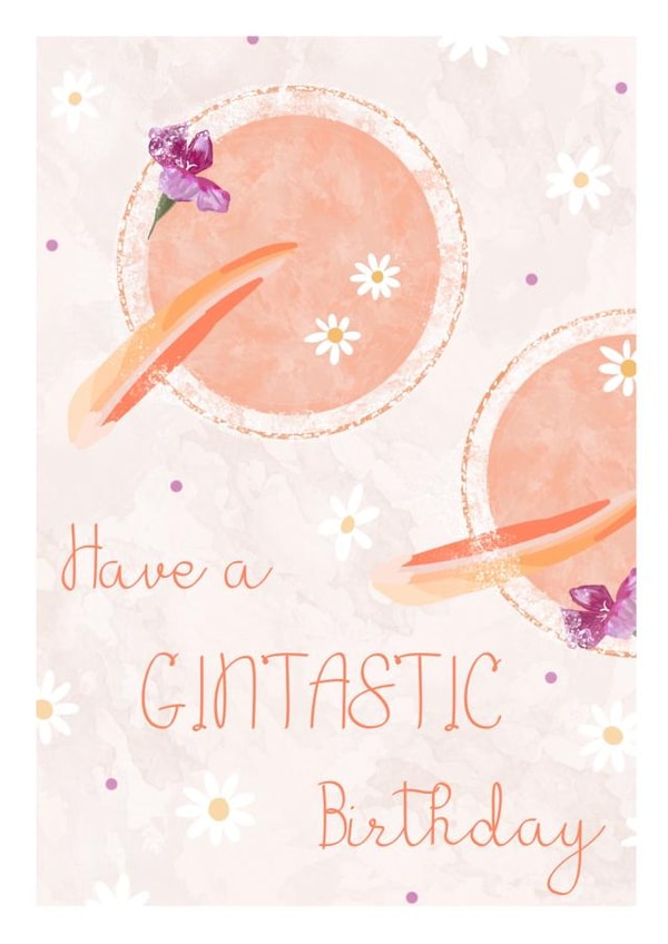 Floral Gin Cocktail Birthday Card created by Sarah Stephenson