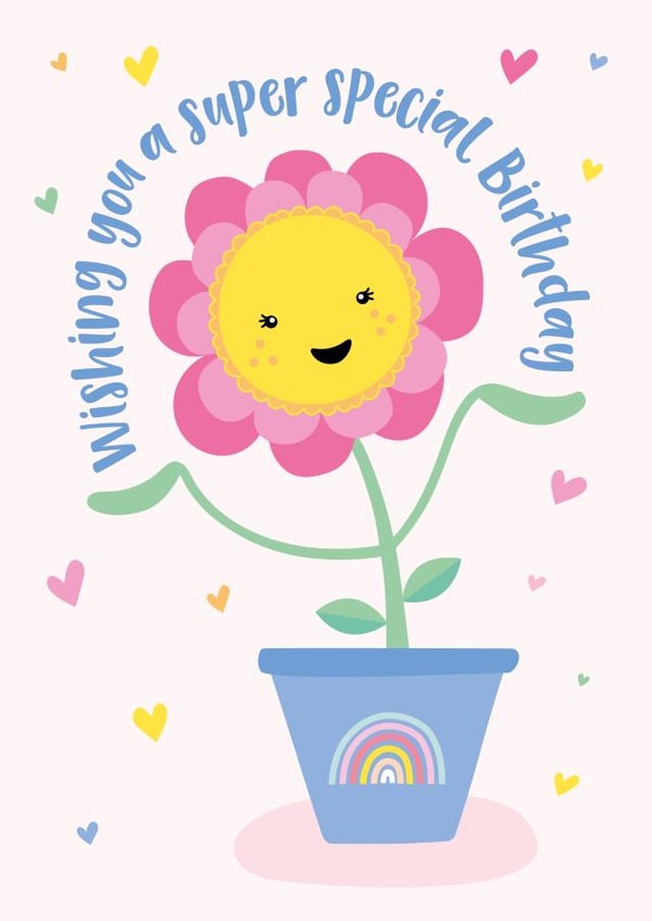 Happy Flower Girls Birthday Card created by Macie Dot Doodles