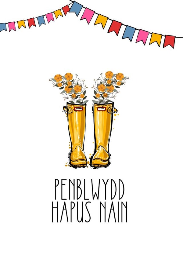 Classic Birthday Card - Welsh Nains - For Nan created by Ruby and Ophelia