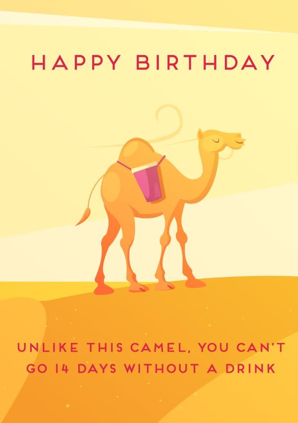 Birthday Camel created by Kat Prentki