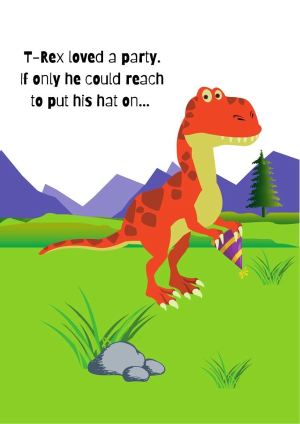 T-Rex Party Hat created by Hare and Bear Design