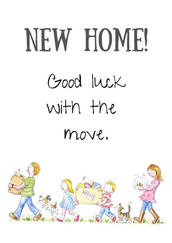 New home family card created by Kate Garrett