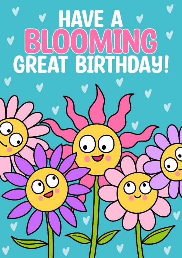 Blooming great birthday card - cute floral card for mums, for girls of all ages! created by Wafflemamaart