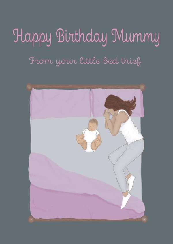Little Bed Thief, Birthday Card for Mummy created by Urban Collie