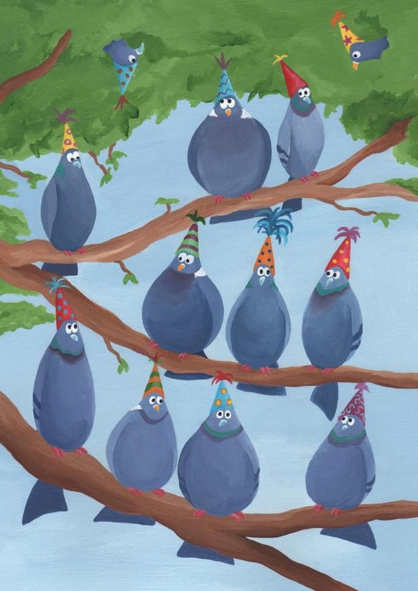 Party Pigeons created by Lucy Reynolds