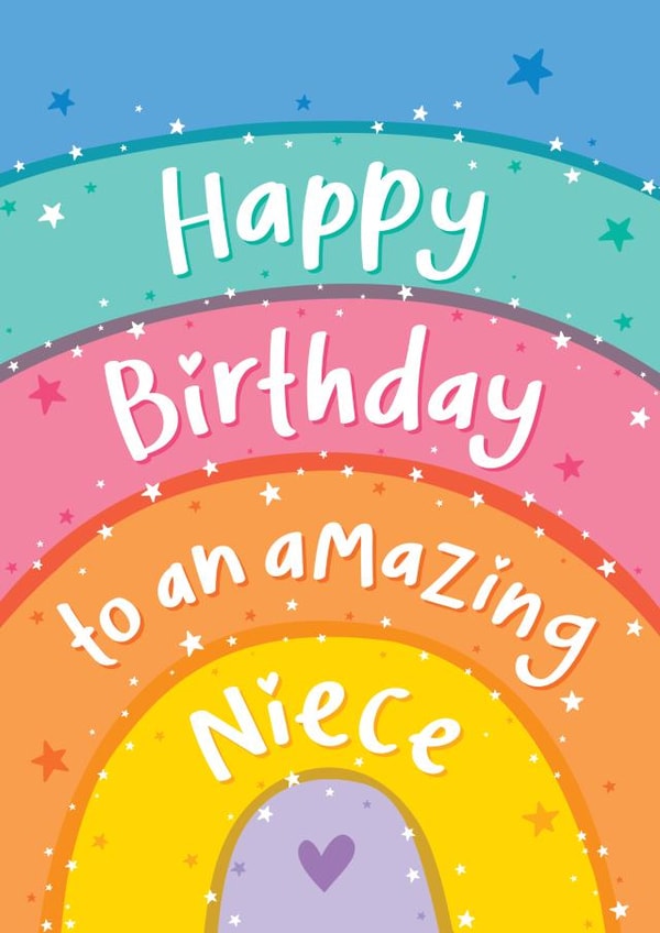 Amazing Niece Rainbow Birthday Card created by Macie Dot Doodles