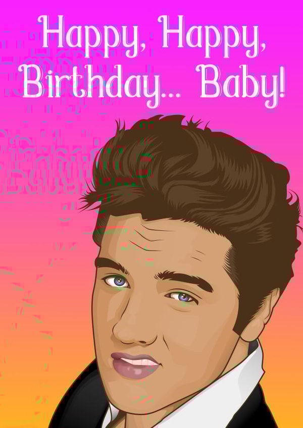 Happy Birthday Elvis card created by Liam Harris