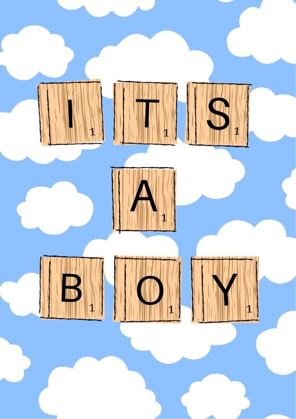 Its a Boy New Baby card created by Louise Lakin