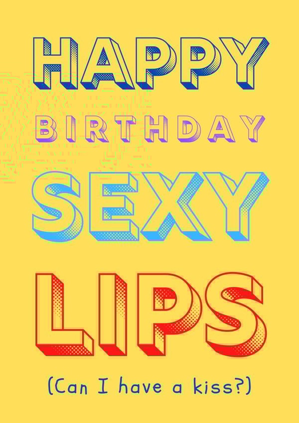 Sexy Lips Birthday Kiss created by Ruinarte Cards