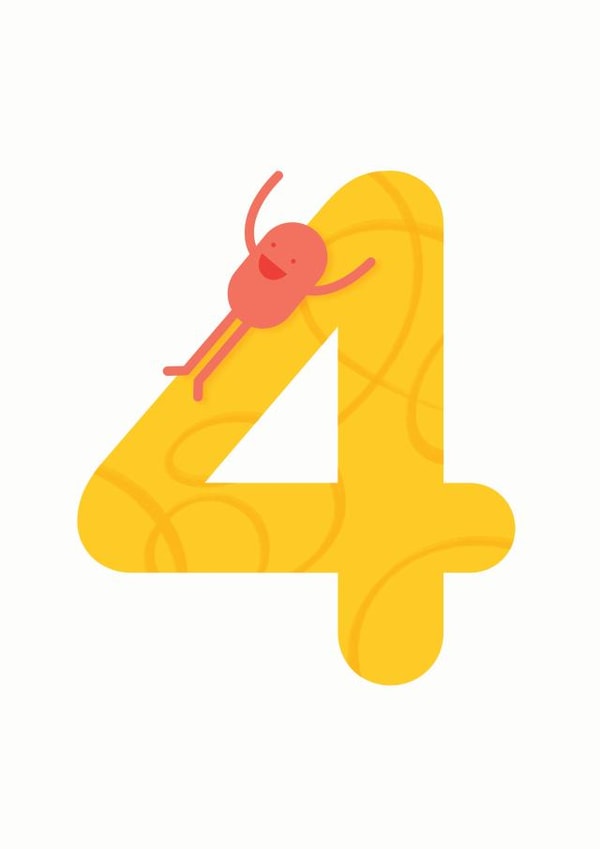 4th Birthday Card created by Hello Squid