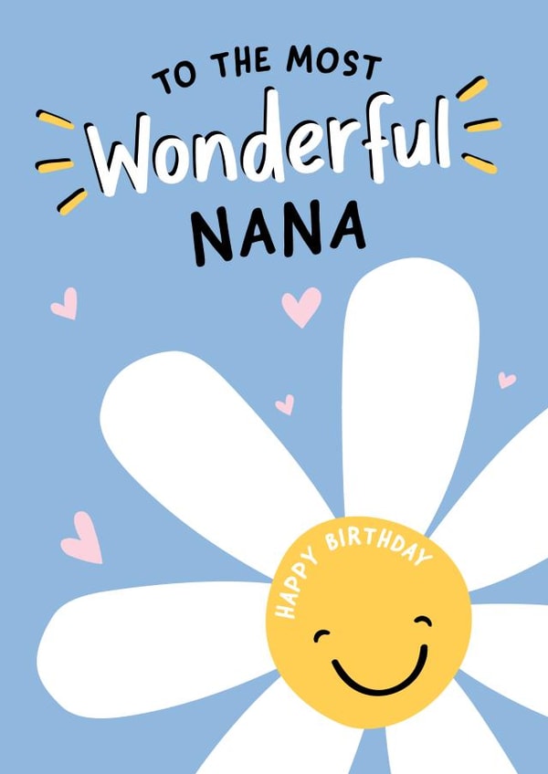 The Most Wonderful Nana Birthday Card created by Macie Dot Doodles
