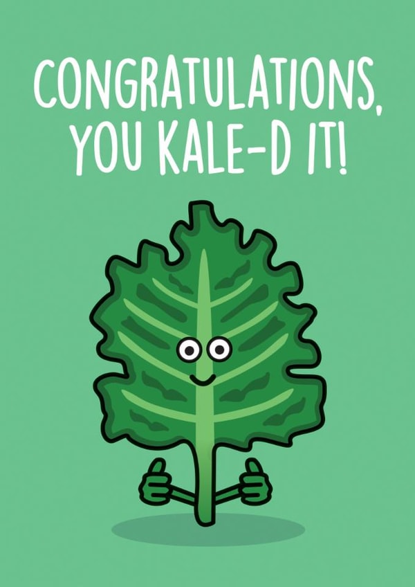Funny Kale Congratulations Card created by Thirty Mussels
