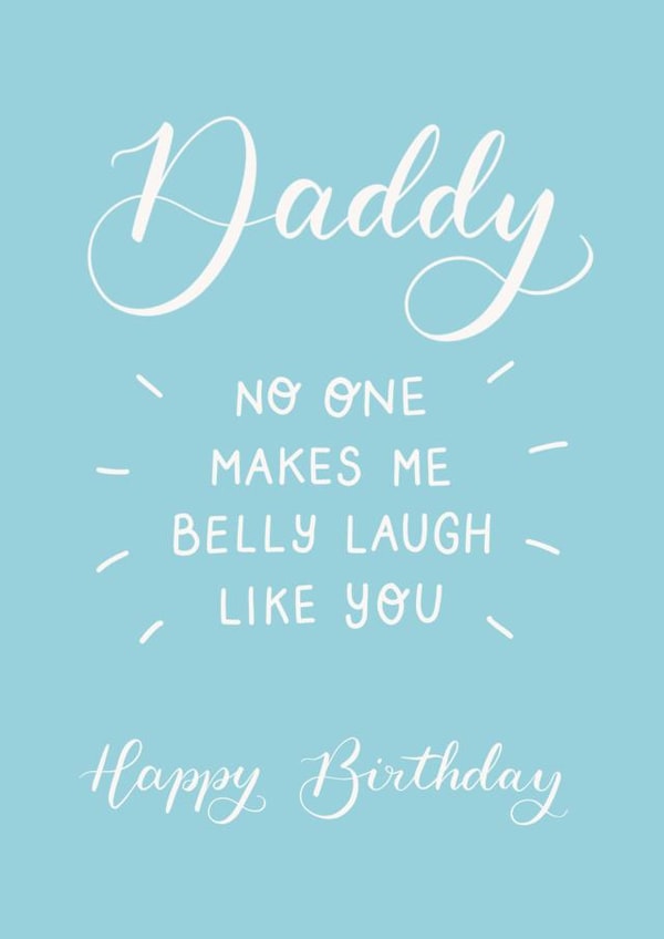 Daddy Belly Laugh Birthday Card created by Nicki O'Donoghue Studio