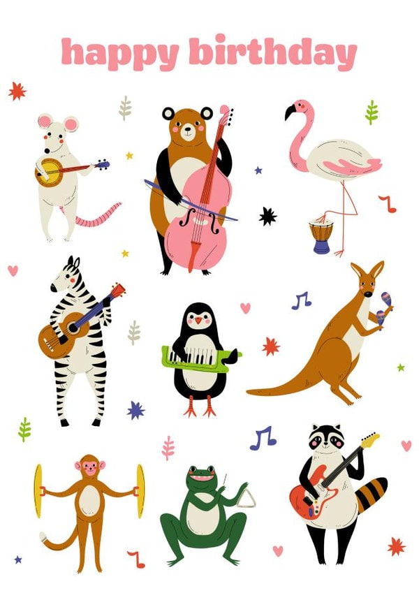 Musical Birthday card created by tea please