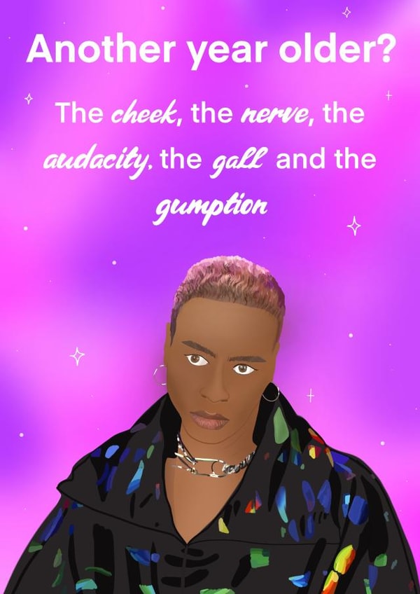 Drag Race Star Tayce Birthday Card created by Sarah Stephenson