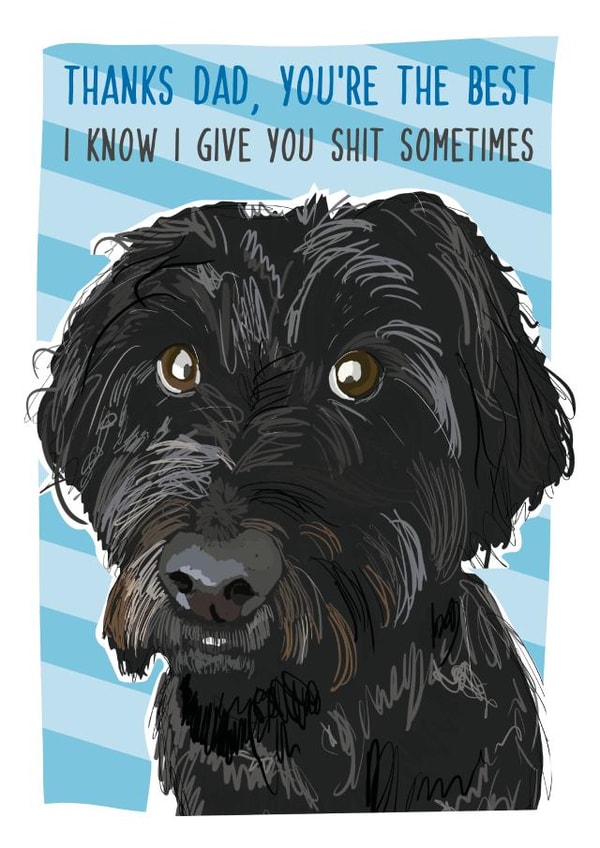 Cockerpoo Father's Day card created by Rulu