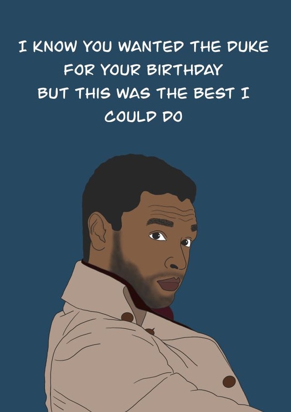 Bridgerton Simon the Duke Birthday Card created by Little Thistle