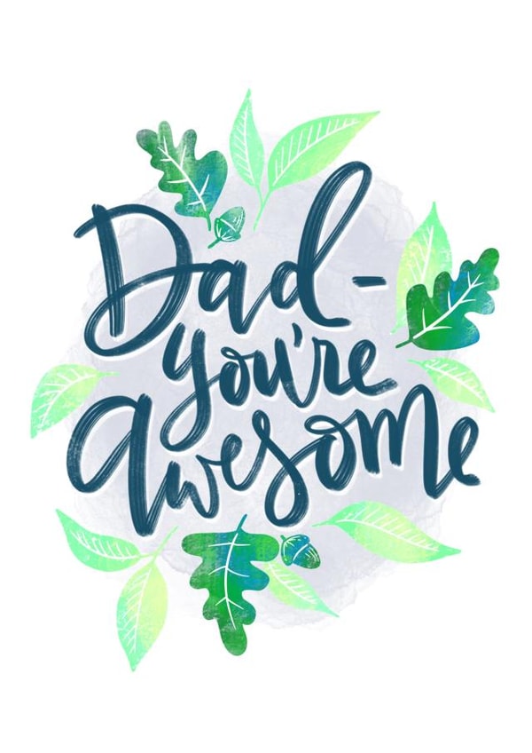 Awesome Leafy Father's Day Card created by V&Me Paperie