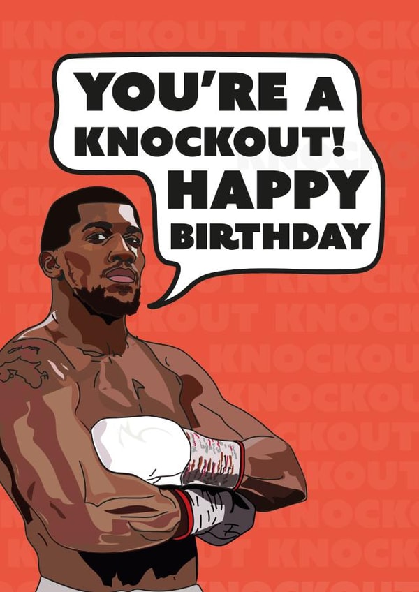 Anthony Joshua birthday card created by CatherineCritchley.