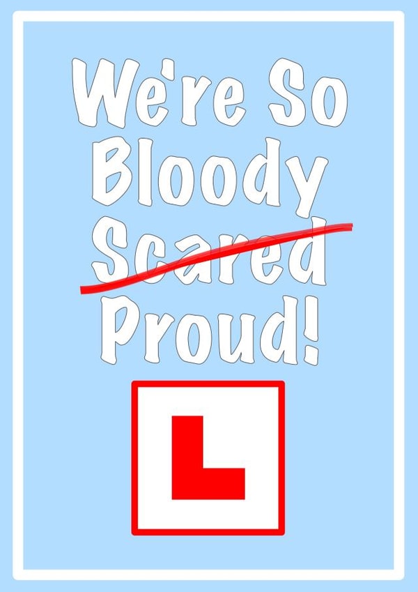 Funny Driving Test Pass Card created by Balanced Living Designs