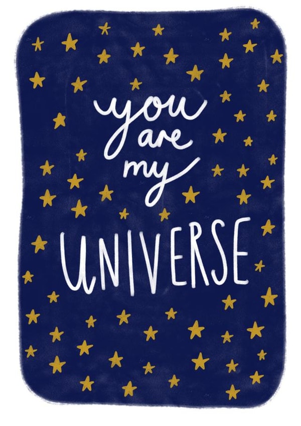 Romantic Anniversary Card / Valentines Day Card - Stars - You Are My Universe created by Design by Gracie