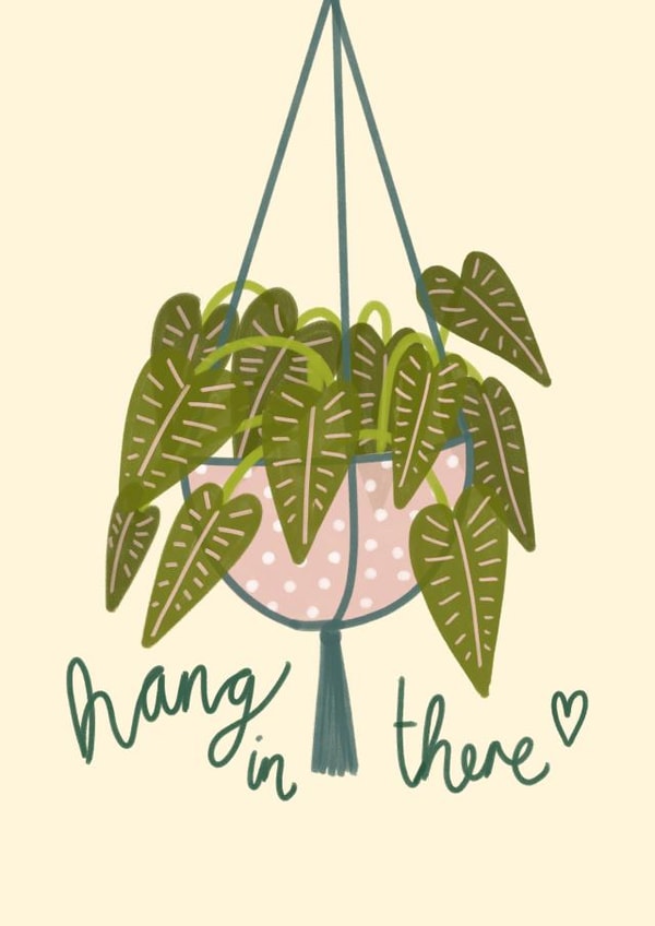 Hang in there positive encouragement card created by Design by Gracie