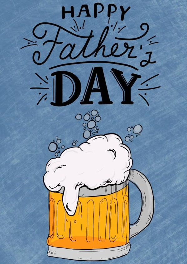 Happy Father’s Day beer card created by Rosie Barrett