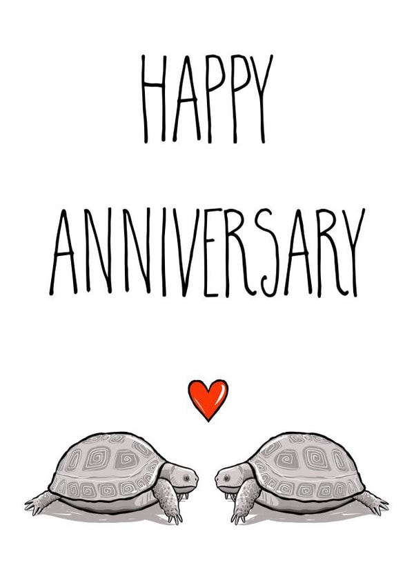 Tortoise Wedding Anniversary Card created by Adam Regester