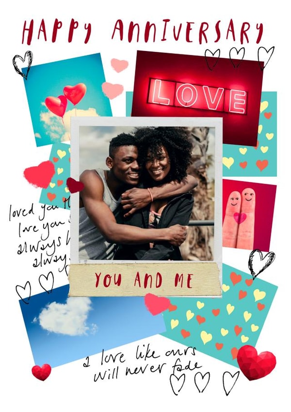 Polaroid Anniversary Photo Card created by Giddy Kipper