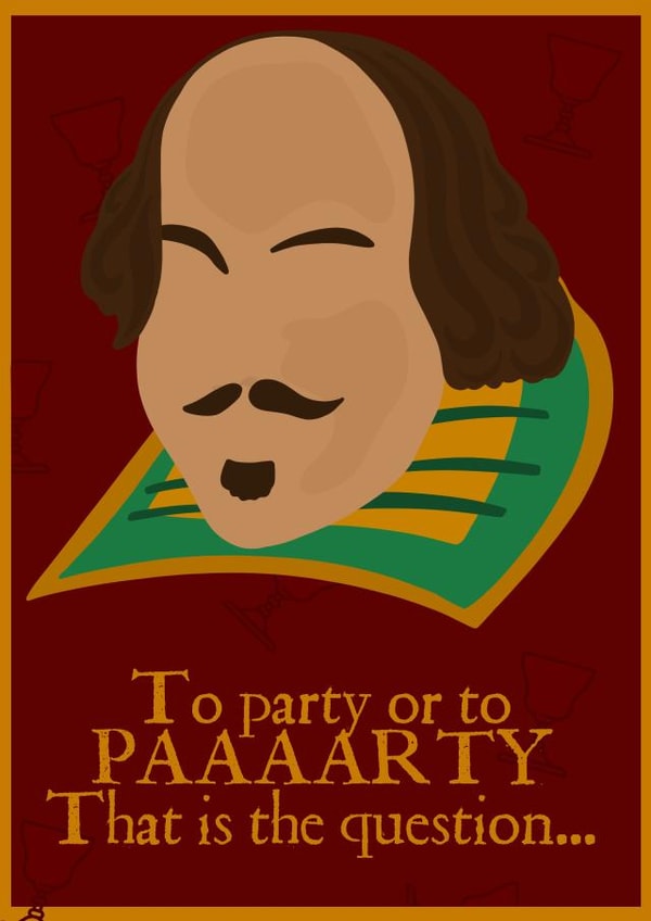 Shakespeare To Party Card created by Lisa Loodle