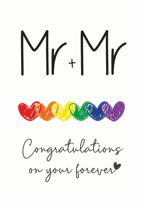 Mr and Mr Engagement card created by Chasing Cards