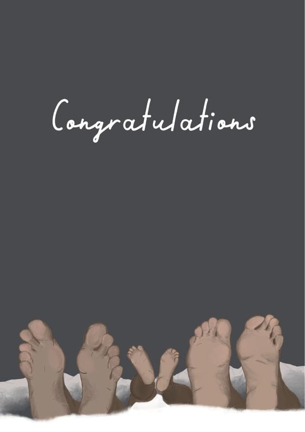 New baby feet card created by Urban Collie
