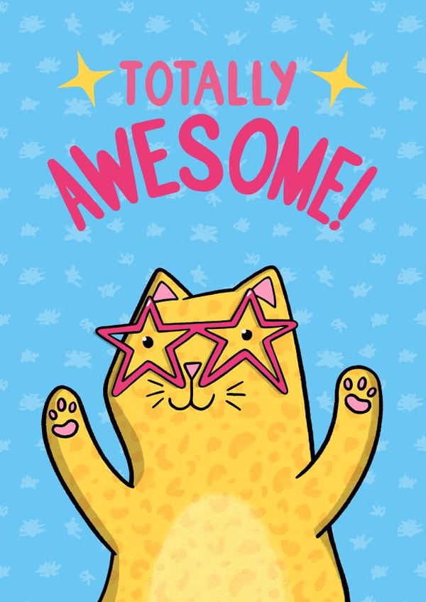 Totally Awesome Congratulations card created by Drawn to Cats