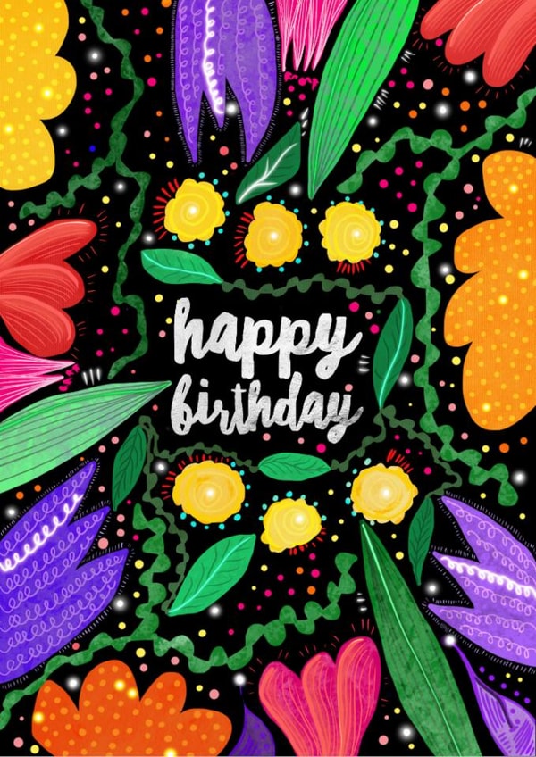 Happy Birthday Flowers created by Faye Burtenshaw