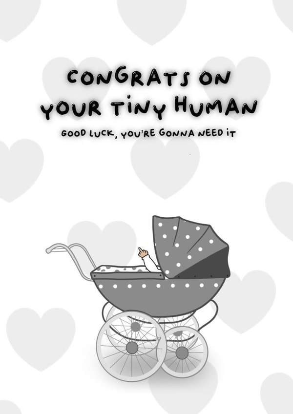 Tiny Human New Baby Card created by Leah Adams