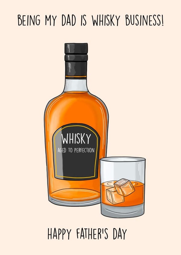 Father's Day card for a Whisky Loving Dad  created by Poppy & Mabel 