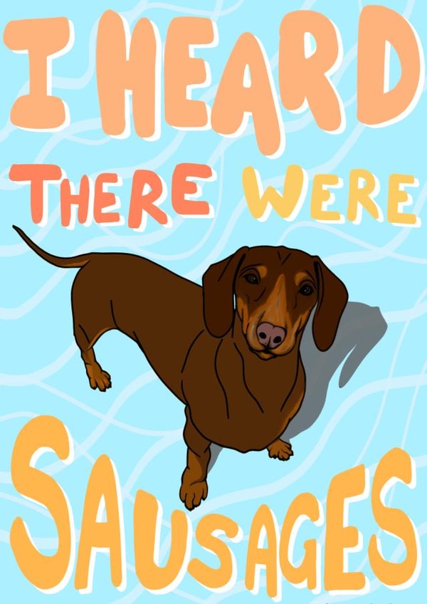 Funny Sausages Dachshund Card created by Jenny Peach