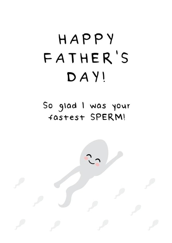 Happy Father's Day sperm card created by Fifi Designs