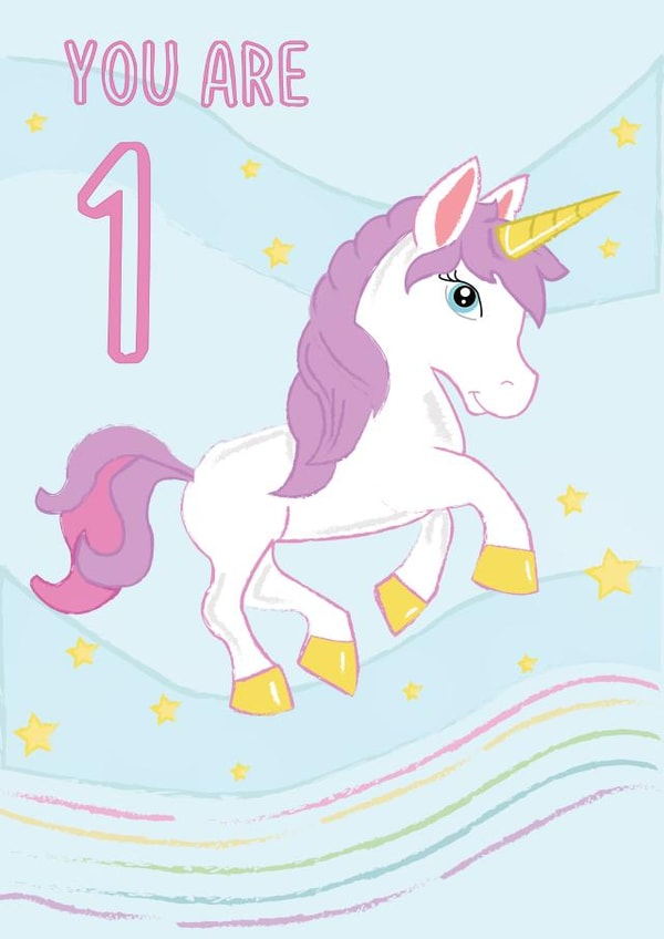 Unicorn 1st Birthday Card created by @Laura Lonsdale Designs